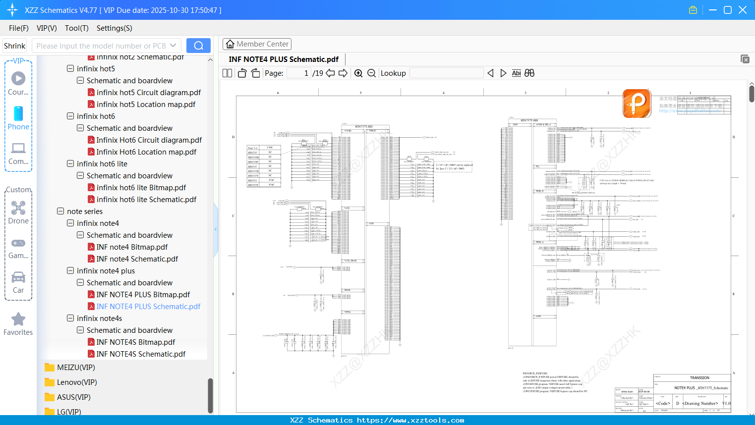Infinix INF NOTE4 PLUS Schematic